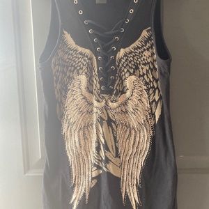 Rhinestone Tank-Los Angeles Bus Stop